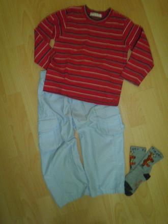 Tenké nohavice + tričko, cena za 2 kusy, george,98