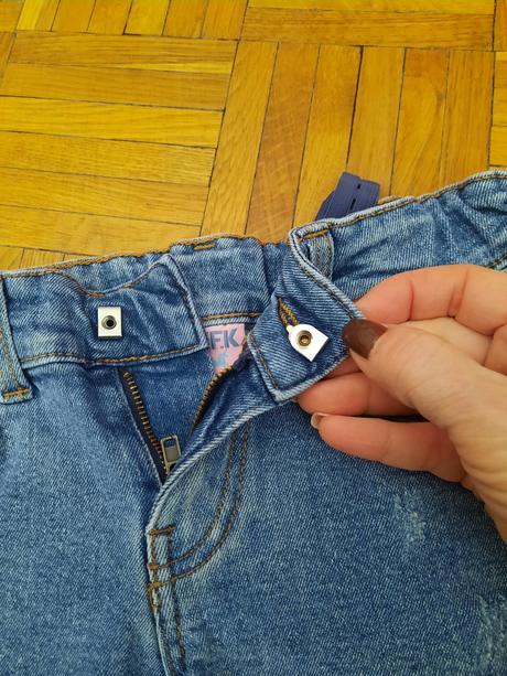 Dievčenské riflové šortky, kik,140