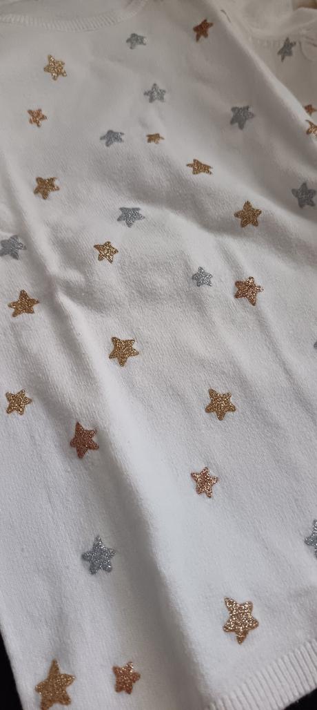 Svetrík s hviezdičkami, h&m,140