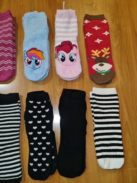 Ponožky hrubé 7párov čiernobiele, lupilu,31