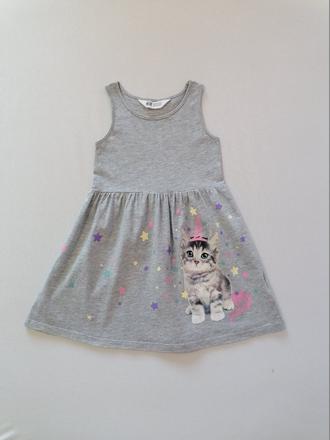 Šaty s mačičkou, h&m,98