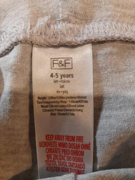 Tenké šedé legíny, f&f,110