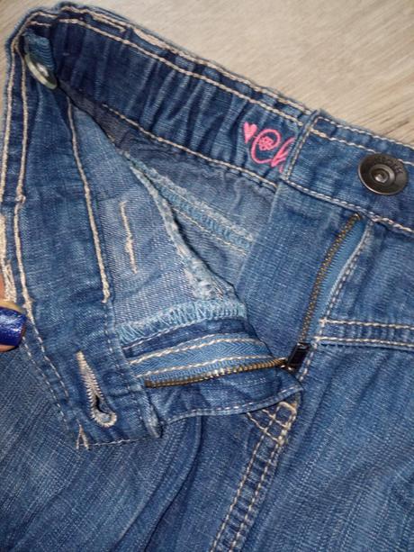 Dievčenská modrá rifľová sukňa, 6-7 r., cherokee,122