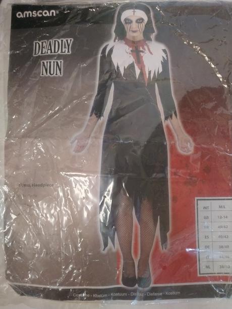 3-dielny kostým krvavá zombie mníška, amscan, m/l, 