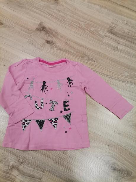 Dievčenské ruzove tričká s dlhým rukávom - 2 kusy, pepco,98
