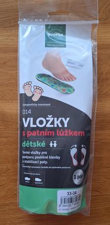 Ortopedické pätné vložky pre deti, 33 / 34