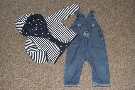 Vyteplena bundicka + riflicky, top stav, debenhams,80