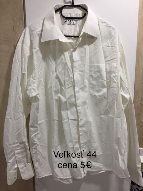 Pánska biela košeľa, 44