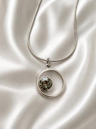 Strieborný náhrdelník so swarovski krištáľom, swarovski