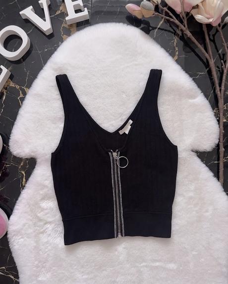 Čierny top h&m, h&m,xs