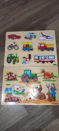 Drevené detské vkladačky 2ks, 