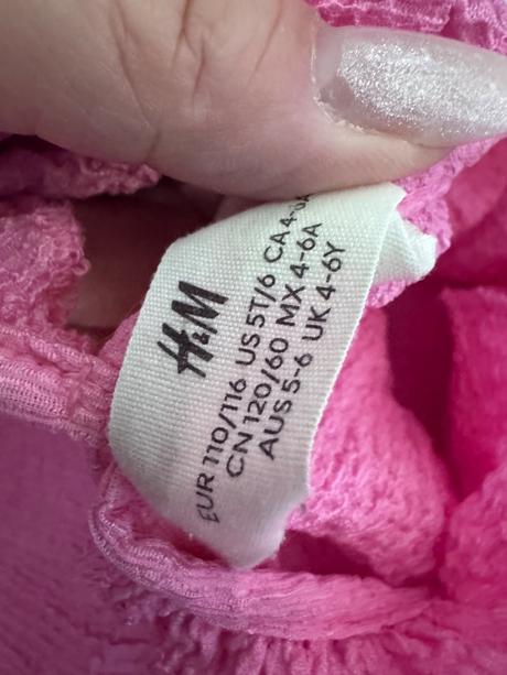 Dievčenské letné šaty 110/116, h&m,110