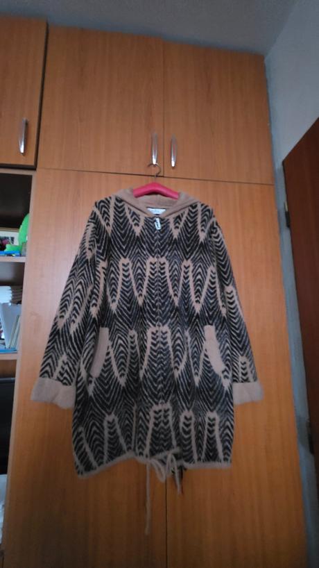 Kardigan uni alpaka, benetton,xxl