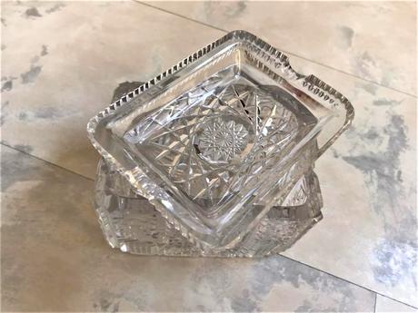 Kryštálová kazetka /popolník bohemia,