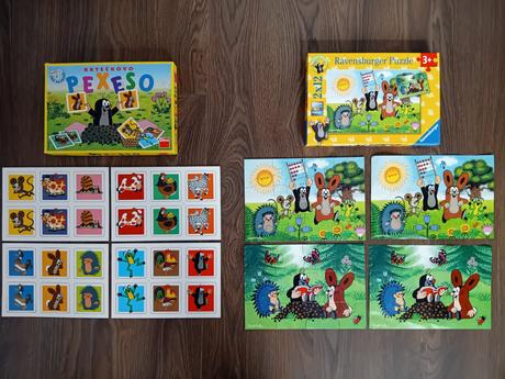 Puzzle a pexeso krteček, 