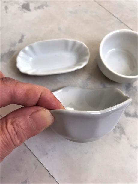 Starožitné miniatúrne mištičky 3 ks,