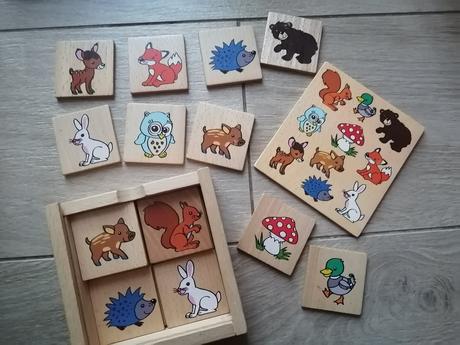 Drevené pexeso lesné zvieratká, 