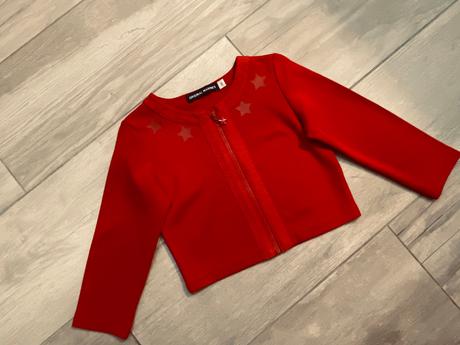 Červená elegantná mikinka s hviezdami, original marines,92