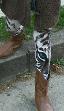 Tigrové legíny, h&m,128