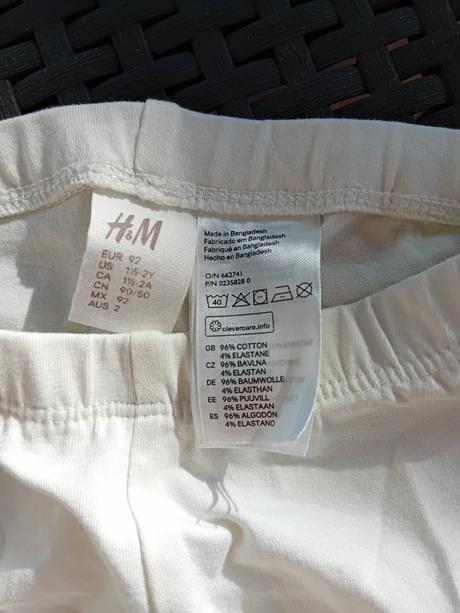 Tenké legíny nové, h&m,92
