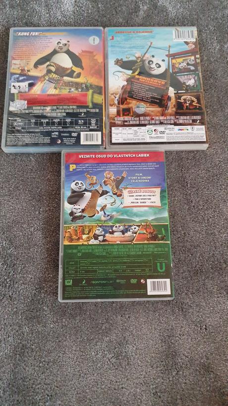 Dvd kung fu panda 1,2,3,