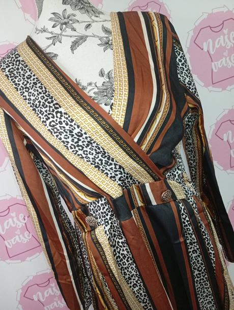 Nové krásne vzorované šaty, 42