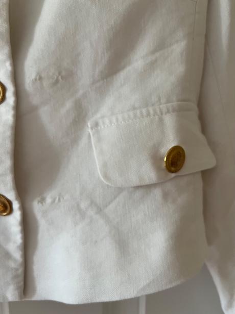 Biele ľanové elegantné sako, reserved, xs/34, reserved,xs