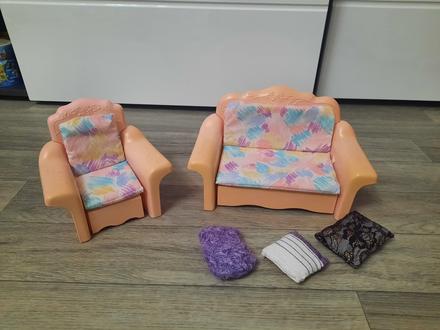 Barbie gauč a kreslo 1987 mattel,