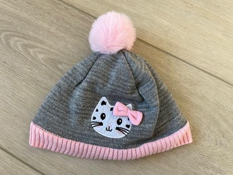 Zateplená čiapka s mačkou, dopodopo,74