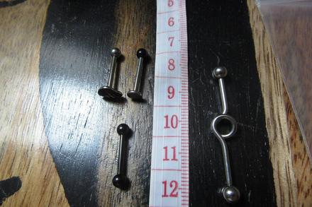 Piercing jazyk, ucho 1,6mm hrubka,