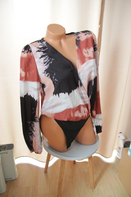 Saténová body blúzka, l, l