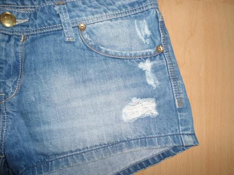 Bledomodre riflove kratasy, stradivarius,s