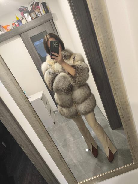 Luxusny kozuch z finskej lisky flo&clo, s