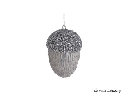 Žaluď -100 mm - strieborný, 