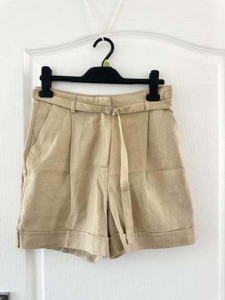 Béžové ľanové šortky, lindex,m