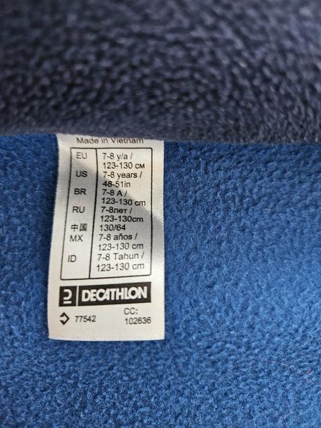 Fleece mikina, decathlon,128