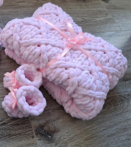 Puffy papučky + deka pre bábätko, <17