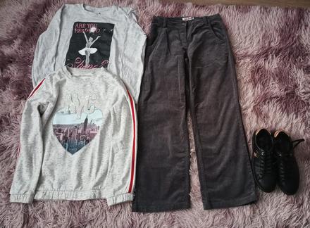 2 kvalitné školské sety pre teen v.152 + polo boty, 140–152