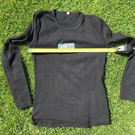 Čierne tričko s dlhým rukávom - retro, l