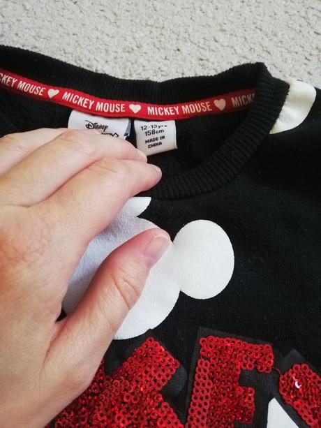 Mickey mouse mikina, h&m,158