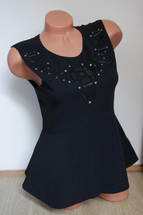 Zara peplum top s/ m, zara,m