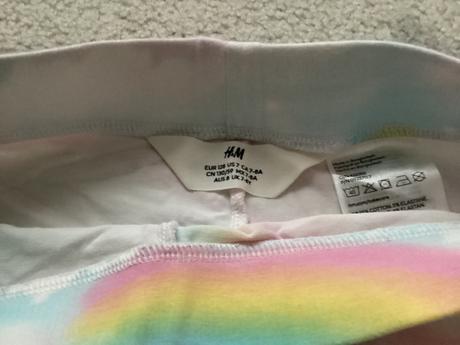 Legíny dúhované, h&m,128