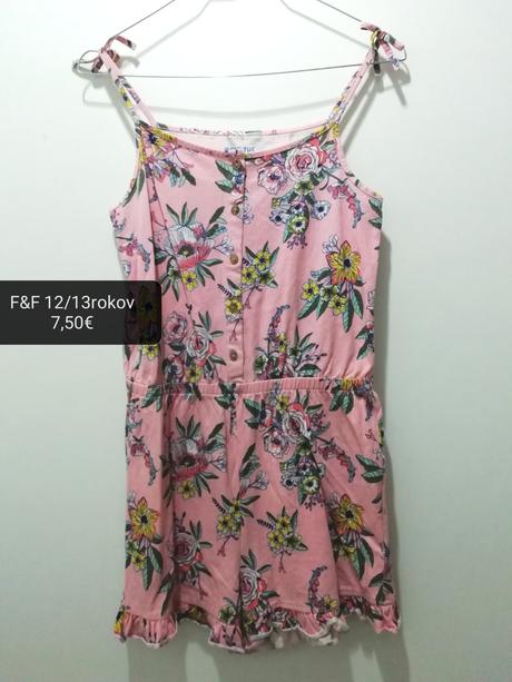 Kvetinový letný kraťasový overal, f&f,158