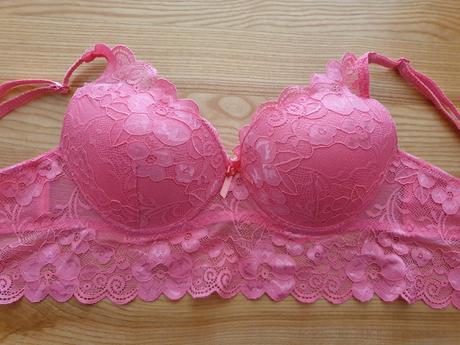 Ružová čipkovaná podprsenka, gate,75c