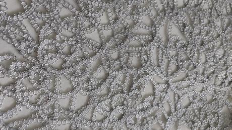 Slávnostný top bielo strieborný, reserved,xs