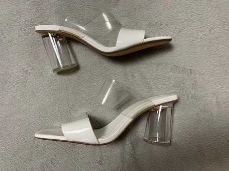 Šľapky s vinylom na podpätku zn. bershka, bershka,40