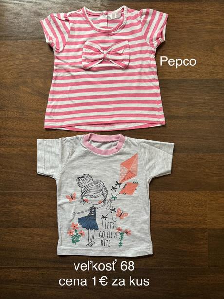 Tričká krátky rukáv, pepco,68