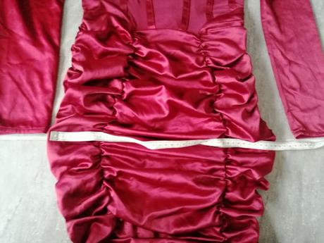 Bordové sexi šaty asos v36, pružné, 36