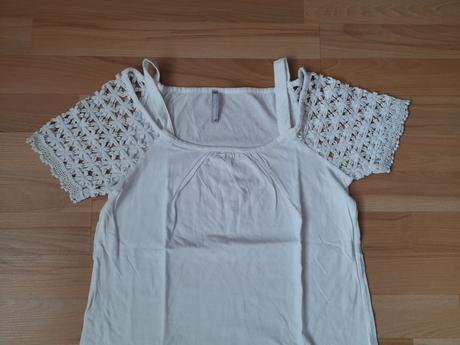 Tričko s čipkovanými rukávmi, m