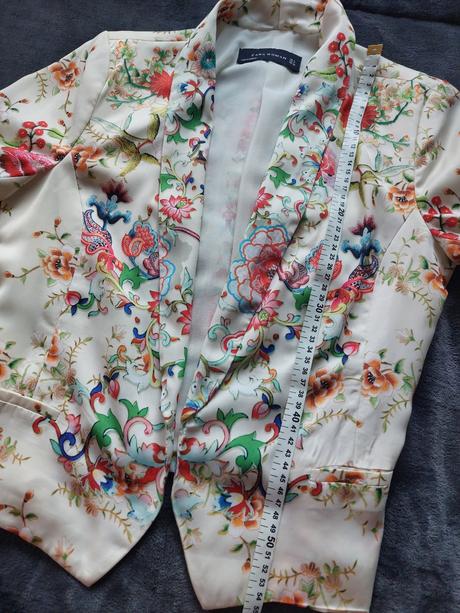 Krásne letné sako zara kvetovane s-m, zara,s